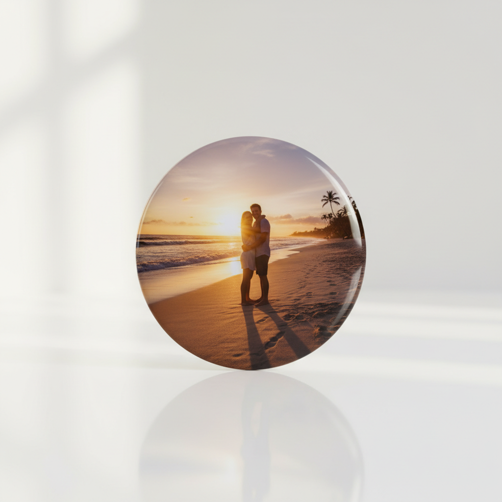 Couple Beach Photo Magnet
