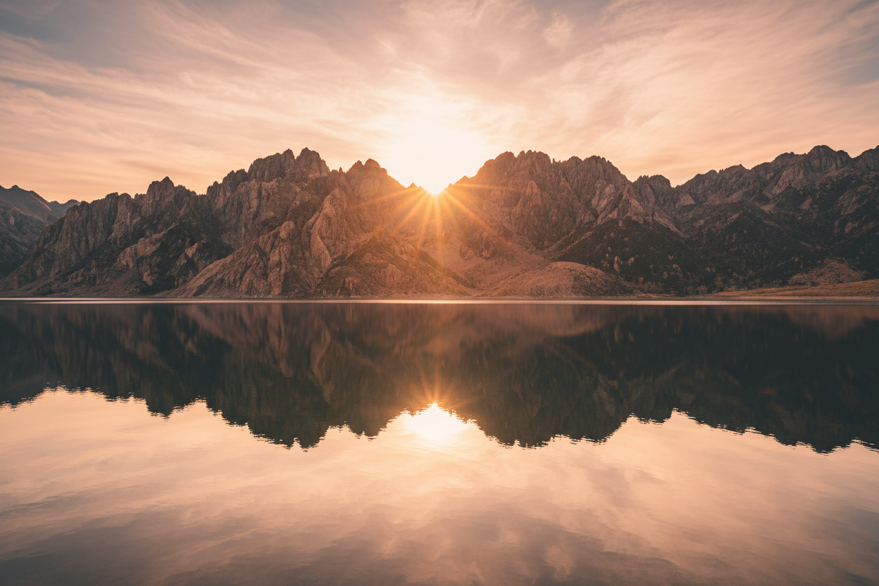 Mountain lake hero banner